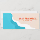 Summer Beach Destination Boarding Pass Hochzeit Einladung (Rückseite)