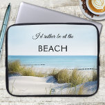 Summer Beach Dunes Laptop Sleeve<br><div class="desc">Laptop-Ärmel mit einem Bild von Dünen mit Blick auf einen Strand und Ozean an einem friedlichen sonnigen Tag.</div>