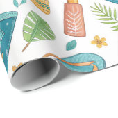 Summer Beach Essentials Pattern (1) Geschenkpapier (Rolleneckpunkt)
