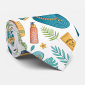 Summer Beach Essentials Pattern (1) Krawatte (Gerollt)