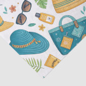 Summer Beach Essentials Pattern (1) Seidenpapier (Detail)