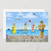 Summer Beach Feiertagskarte (Vorne/Hinten)