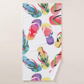 Summer Beach Flip Flops Muster Badehandtuch