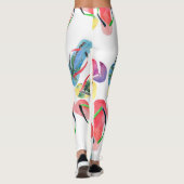 Summer Beach Flip Flops Muster Leggings (Rückseite)