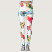 Summer Beach Flip Flops Muster Leggings (Vorderseite)