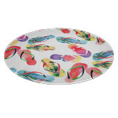 Summer Beach Flip Flops Muster Schneidebrett (Ecke)