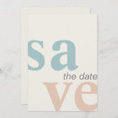 Summer Beach Foto Save the Date (Vorne/Hinten)