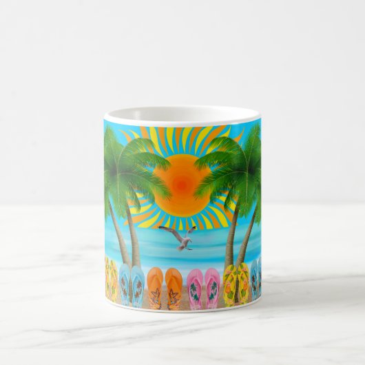 Summer Beach Fun Coffee Tasse (Mittel)