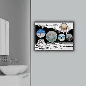 Summer Beach Fun Instagram Collage Poster