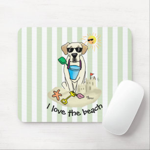 Summer Beach Gelbe Labrador Labrador Retriever Dog Mousepad
