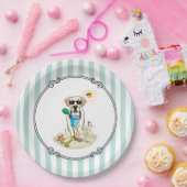 Summer Beach Gelbe Labrador Labrador Retriever Dog Pappteller (Party)