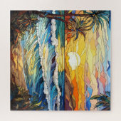 Summer Beach gestresstes Glass-Puzzle Puzzle (Horizontal)