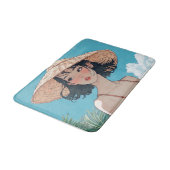 Summer Beach Girl Anime Bath Mat Badematte (Schrägansicht)
