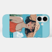 Summer Beach Girl Anime iPhone 16 Fall Case-Mate iPhone Hülle (Rückseite (Horizontal))
