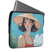 Summer Beach Girl Anime Laptop Sleeve (Vorne Rechts)