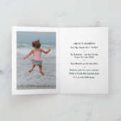 Summer Beach Girl Birthday Party Foto Einladung (Innenseite)