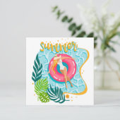Summer Beach Girl Grußkarte Karte (Stehend Vorderseite)