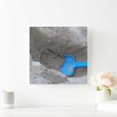 Summer Beach Gravitation Sand Shovel, Scoop, Playi Quadratische Wanduhr (Zuhause)