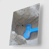 Summer Beach Gravitation Sand Shovel, Scoop, Playi Quadratische Wanduhr (Winkel)