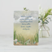 Summer Beach Hochzeit Einladung (Stehend Vorderseite)