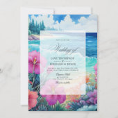 Summer Beach Hochzeit Einladung (Vorderseite)