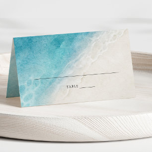 Summer Beach Hochzeit geklappte Platzkarte