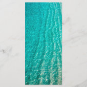 Summer Beach Hochzeit in Urlaubsort Menükarte (Rückseite)