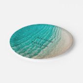 Summer Beach Hochzeit in Urlaubsort Pappteller (Schrägansicht)