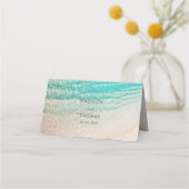 Summer Beach Hochzeit in Urlaubsort Platzkarte (Rückseite)