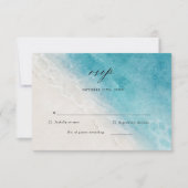 Summer Beach Hochzeit in Urlaubsort RSVP Card (Vorderseite)