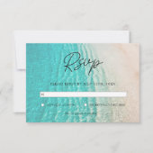 Summer Beach Hochzeit in Urlaubsort RSVP Karte (Vorderseite)