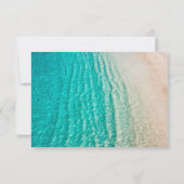 Summer Beach Hochzeit in Urlaubsort RSVP Karte (Rückseite)