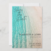 Summer Beach Hochzeit in Urlaubsort Save The Date (Vorderseite)