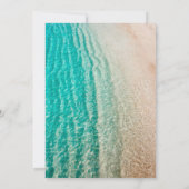 Summer Beach Hochzeit in Urlaubsort Save The Date (Rückseite)