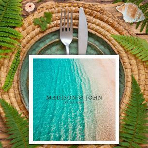 Summer Beach Hochzeit in Urlaubsort Serviette