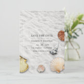 Summer Beach Hochzeit Save the Date (Stehend Vorderseite)