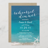 Summer Beach Hochzeit Starfish Probe Dinner Einladung (Vorne/Hinten)
