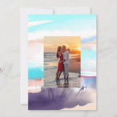 Summer Beach Hochzeitsfest im Wasser - Foto Save The Date (Rückseite)