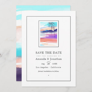 Summer Beach Hochzeitsfest im Wasser - Foto Save The Date