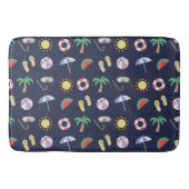 Summer Beach Holiday Blue Muster Badematte (Vorderseite)