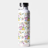 Summer Beach Holiday Doodles Muster Trinkflasche (Rechts)