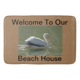 Summer Beach House Coastal Pelican Guest Welcome Badematte