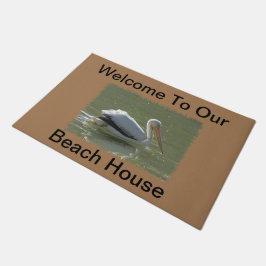 Summer Beach House Coastal Pelican Guest Welcome Fußmatte