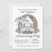 Summer Beach House sinkt im Party der Haushaltserw Einladung (Vorderseite)