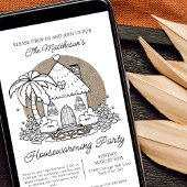 Summer Beach House sinkt im Party der Haushaltserw Einladung