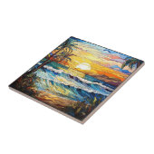 Summer Beach Keramik gesteinigt Fliese (Seite)