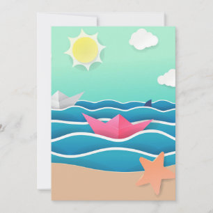 Summer Beach Landschaft Dankeskarte