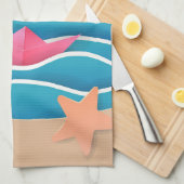 Summer Beach Landschaft Geschirrtuch (Viertel Falte)