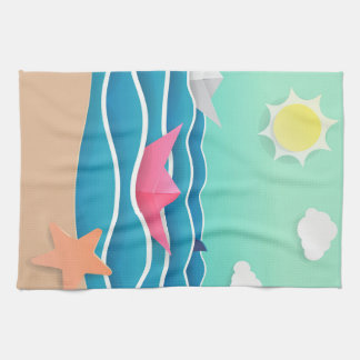 Summer Beach Landschaft Geschirrtuch