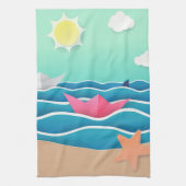 Summer Beach Landschaft Geschirrtuch (Vertikal)
